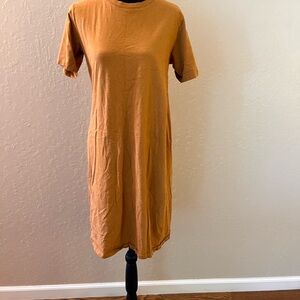 Pendleton‎ Brown Midi Dress Short Sleeve Crew Neck
